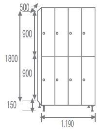 Phenolic locker 2 doors 7