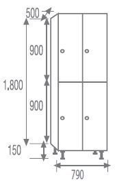 Phenolic locker 2 doors 4