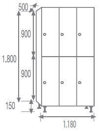 Phenolic locker 2 doors 6
