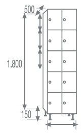 Phenolic locker 5 doors 3