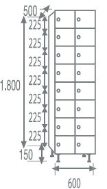 Phenolic locker 8 doors 3