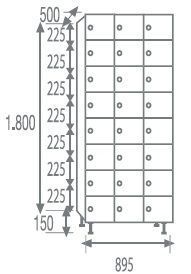 Phenolic locker 8 doors 5