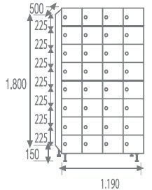 Phenolic locker 8 doors 7