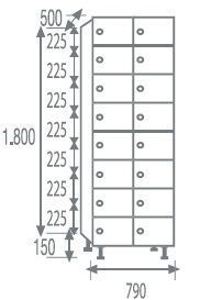 Phenolic locker 8 doors 4