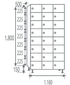Phenolic locker 8 doors 6