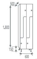 Phenolic locker 2 doors L 3