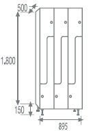 Phenolic locker 2 doors L 5
