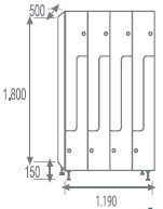 Phenolic locker 2 doors L 7
