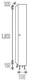 Melamine locker 1 door 1