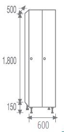 Melamine locker 1 door 2