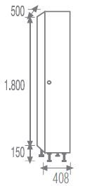 Melamine locker 1 door 5