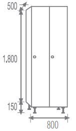 Melamine locker 1 door 6