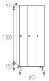 Melamine locker 1 door 3