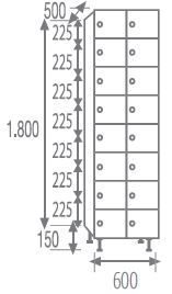 Armário em melamina 8 portas 2