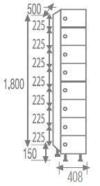 Armário em melamina 8 portas 5