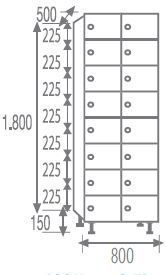 Armário em melamina 8 portas 6