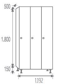 Melamine locker 1 door 7