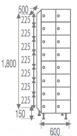 Locker Melamina 8 puertas 2
