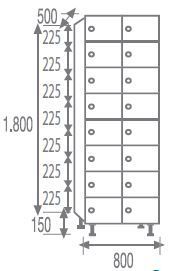 Locker Melamina 8 puertas 6