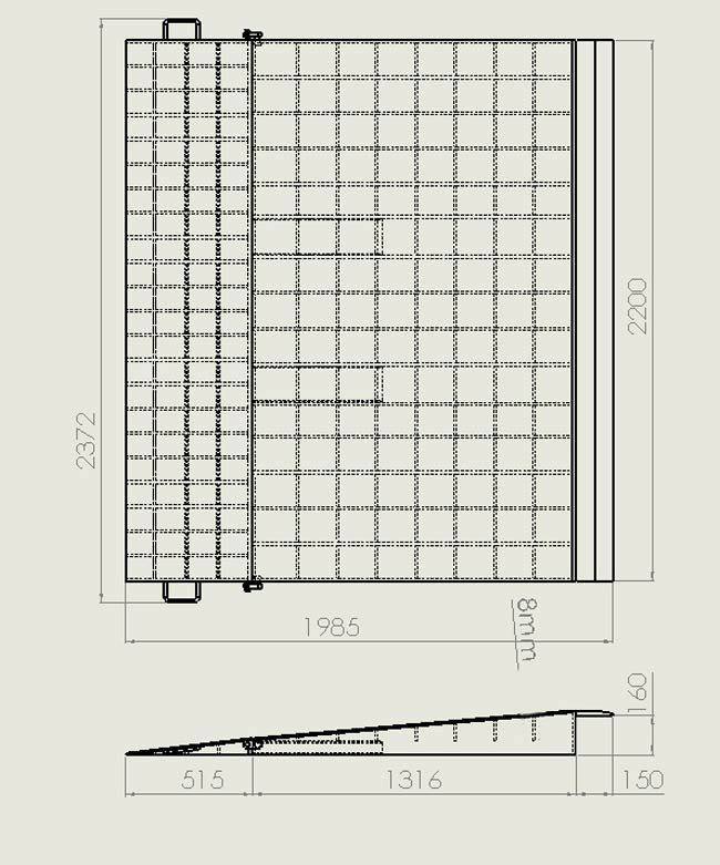 Ramp access to containers 15 ton