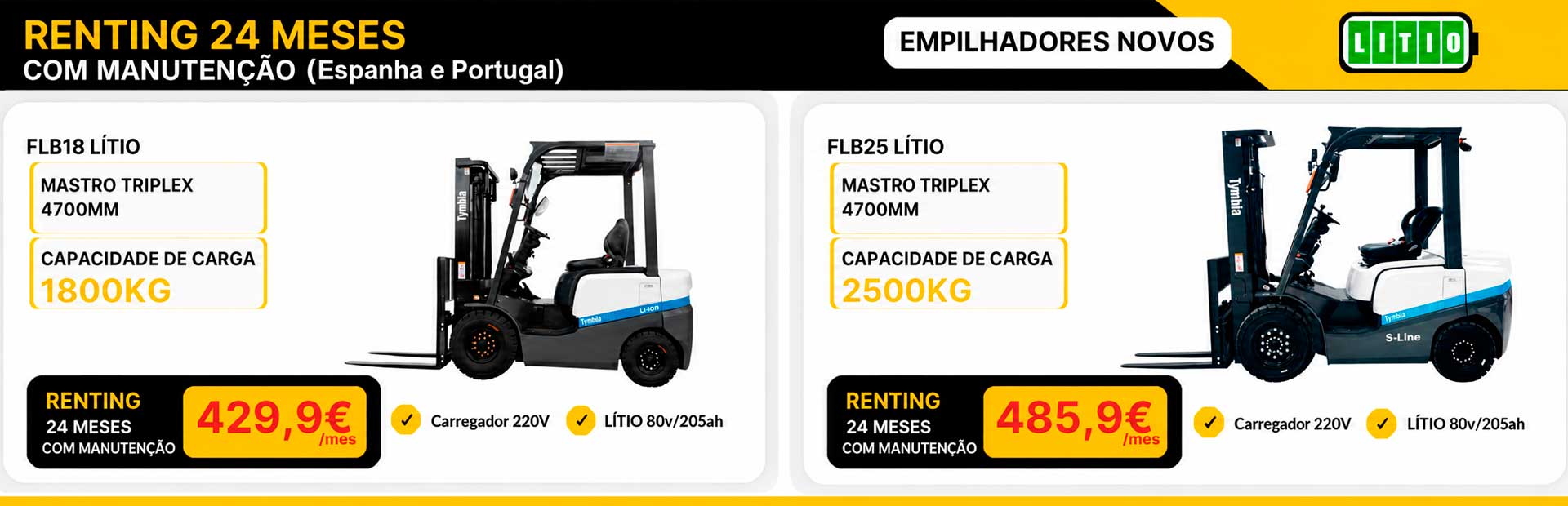 Emplilhadeira Litio Tymbia